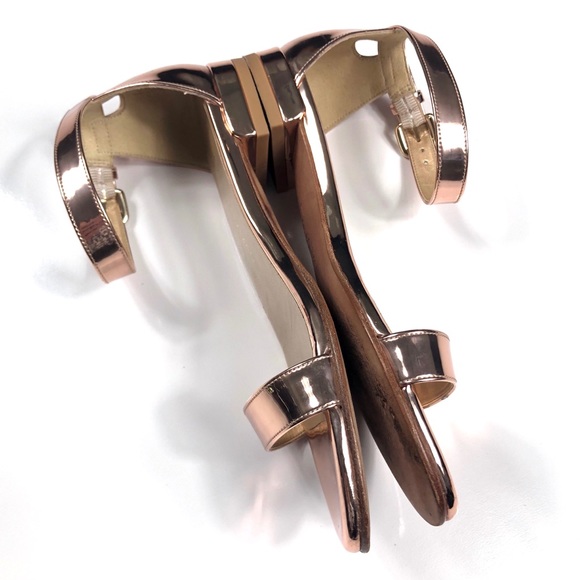Stuart Weitzman Metallic Rose Gold Sandals Sz. 5.5 - Picture 3 of 7